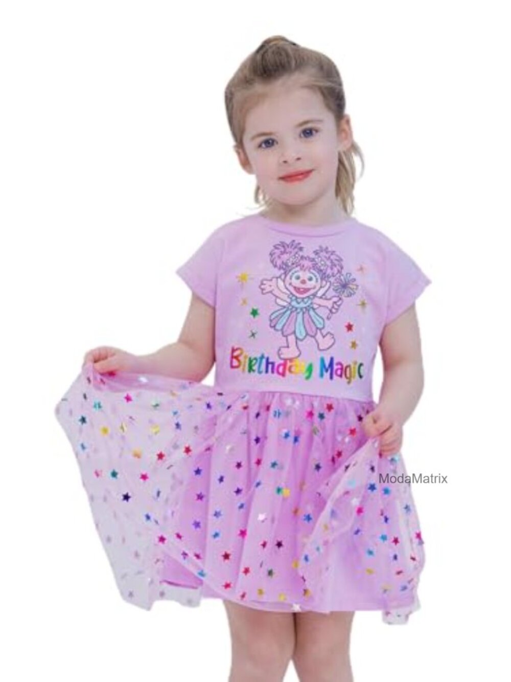 Sesame Street Abby Cadabby Mesh Dress Infant to Little Kid Sizes 12M-5 Birthday